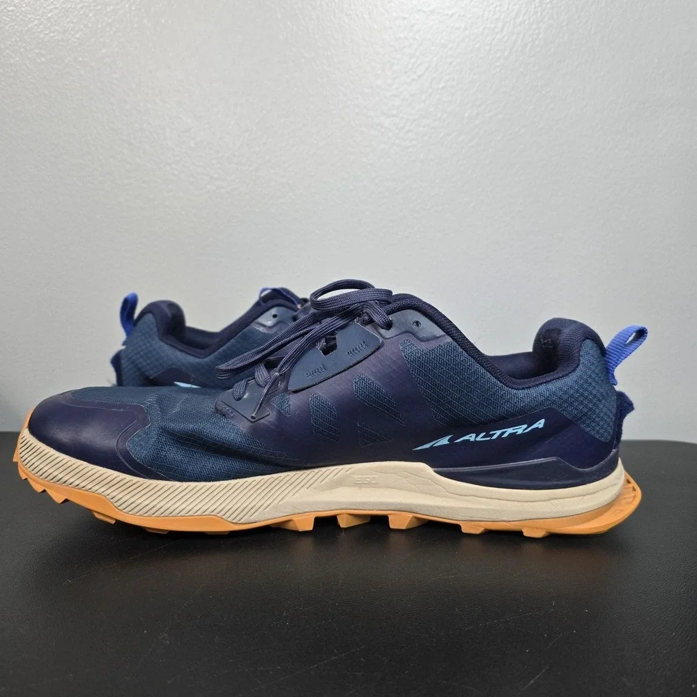 Altra Shoes Mens 12 Blue Lone Peak 7 Barefoot Minimalist Trail Running Sneakers